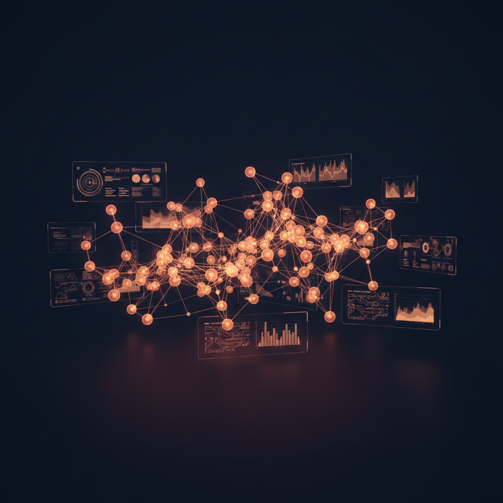 AI-powered coaching business — connected systems visualization